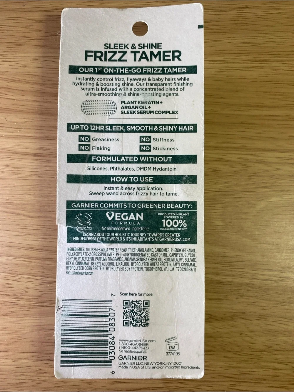 Garnier Fructis Sleek & Shine Frizz Tamer - Lime Green and Gold